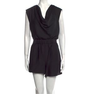 Diane Von furstenberg DVF black silk cowl neck romper 4